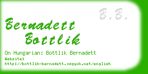 bernadett bottlik business card